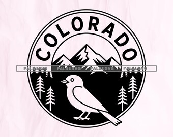Montagne Rocciose del Colorado SVG, Clipart di escursionismo (download digitale)