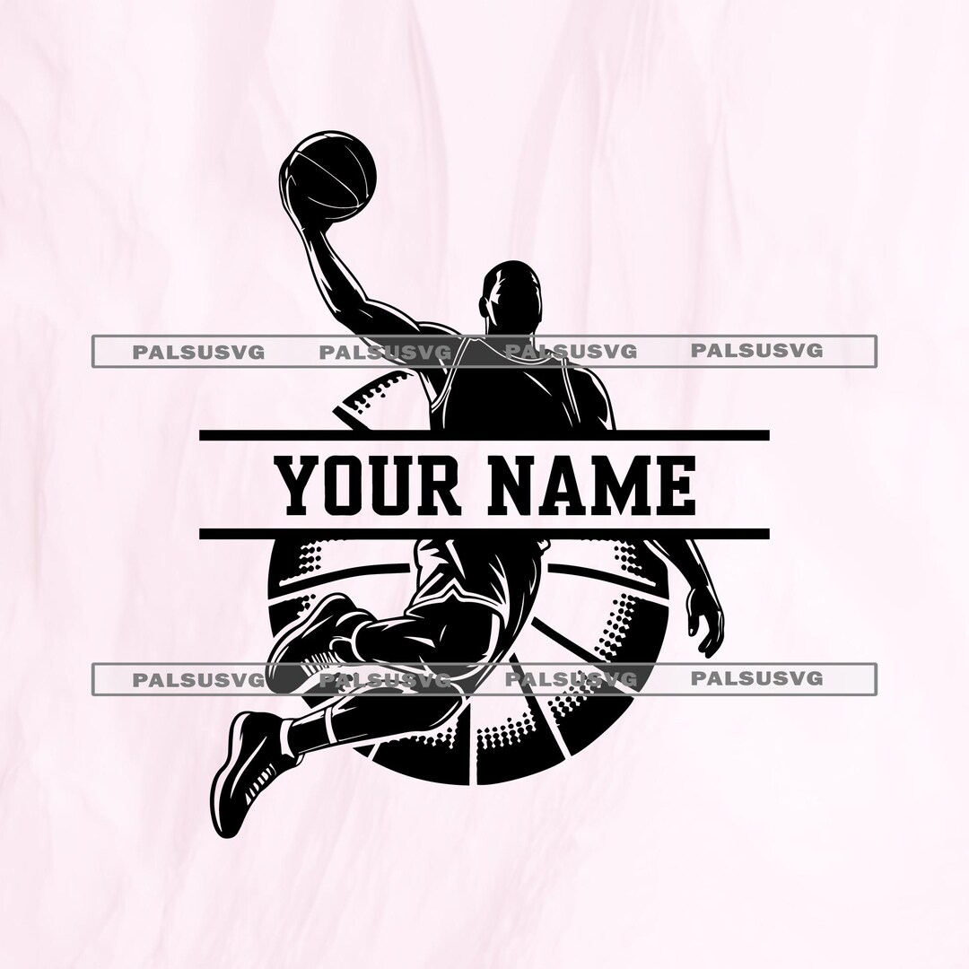 Basketball Monogram SVG, Custom Name Sports Clipart (digital File) - Etsy
