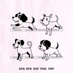 Cute Dog SVG Bundle, Puppy Vector Cut Files for Cricut & Silhouette, Dog Breed Clipart PNG, Pet Lover DIY, Instant Download