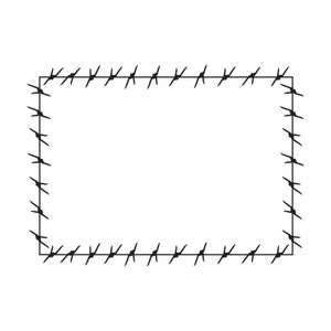 Fil de fer barbelé cadre svg cricut