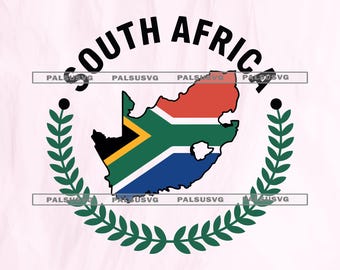 South Africa Map SVG, Flag Crest, Heritage Day Design (Digital Download)