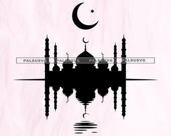 Mosque Reflection SVG, Islamic Art, Ramadan Decor (Digital Download)