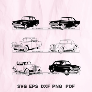 Vintage Auto SVG | Cricut & Silhouette Schnittdateien, Sofort download