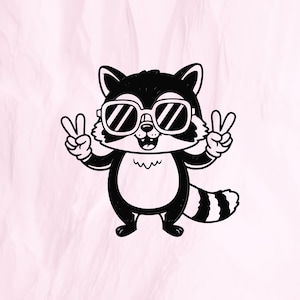 Crazy Raccoon SVG, Funny Raccoon SVG, Raccoon cut file, Raccoon clipart, Cute Raccoon for Cricut & Silhouette- Instant Download