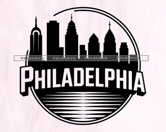 Philadelphia Skyline SVG, Philly Cityscape Cut File (Digital Download)