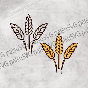 Wheat svg, Wheat clipart, Wheat cut file, Wheat png, Wheat icon, Wheat cut file for Cricut & Silhouette, Instant download