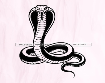 Cobra Snake SVG, file vettoriale di rettile (download immediato)