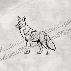 Fox svg, Fox silhouette, Dog svg, Fox png, Fox clipart, Fox Cricut, Fox cut file, Fox Silhouette, Instant download