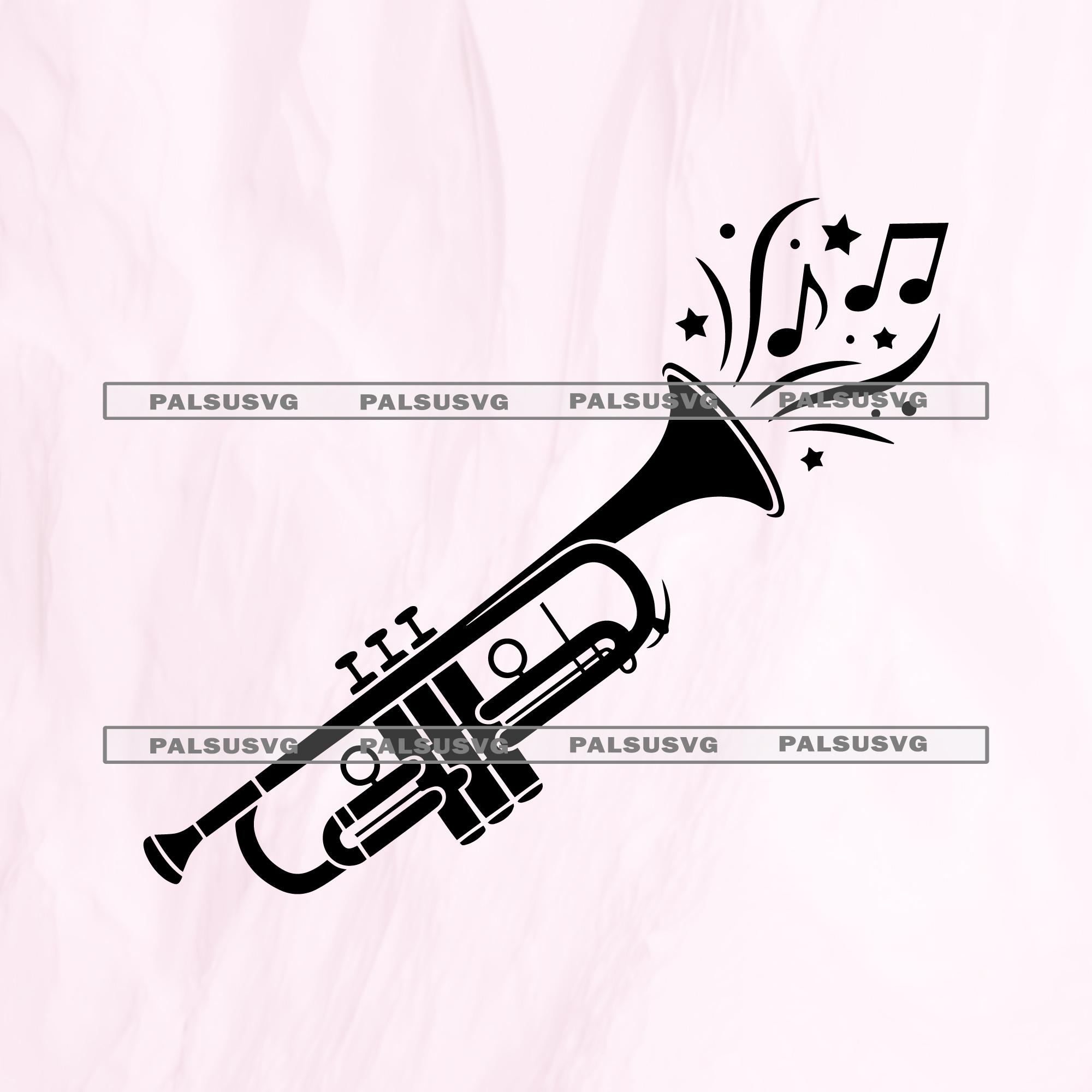 Trumpet SVG – Jazz Music Instrument Cut File (digital Download) - Etsy