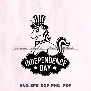Patriotic Unicorn Svg, Red White Blue Unicorn Svg, Independence Day Svg, USA Unicorn svg, American Unicorn Design, instant download