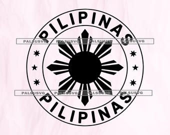 Timbro del sole delle Filippine, orgoglio filippino SVG PNG PDF (download digitale)