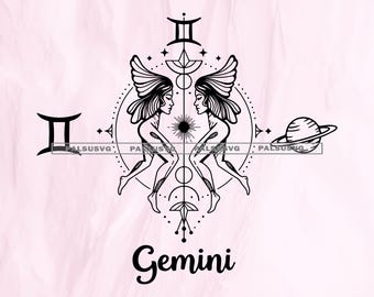 Gemini Design Cut Files for Cricut & Silhouette | SVG, EPS, Dxf, PNG | Instant Download