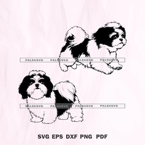 Shih Tzu Dog SVG Bundle, Puppy Vector Cut Files for Cricut & Silhouette, Dog Breed Clipart PNG, Pet Lover DIY, Instant Download