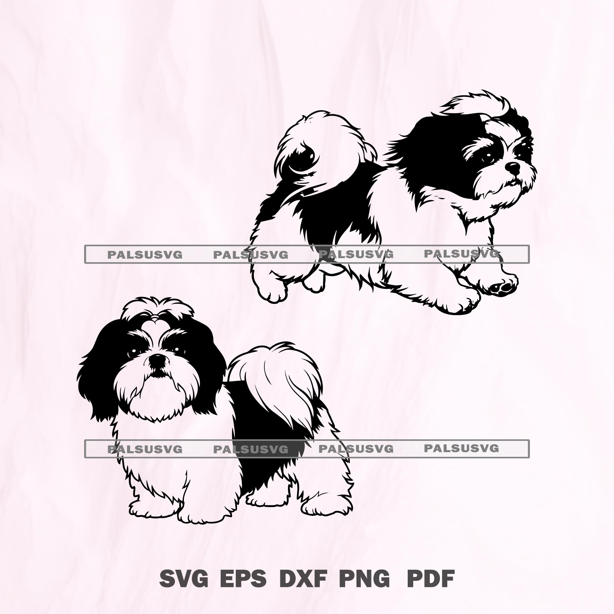 Shih Tzu Dog SVG Bundle, Puppy Vector Cut Files (instant Download) - Etsy