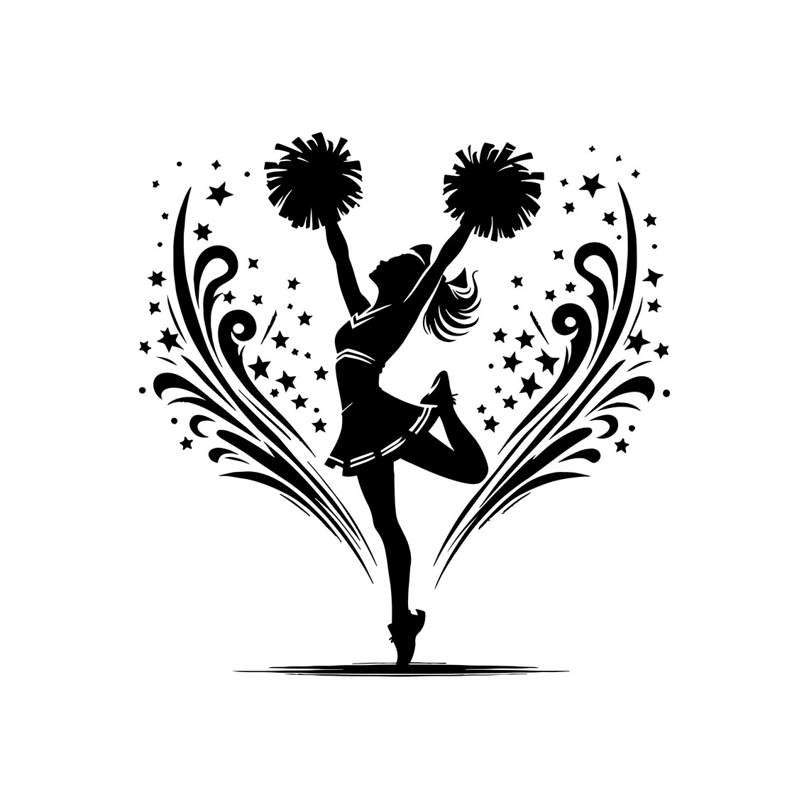Cheer Graphics Vector Cheer Svg Vector Cricut - Etsy