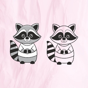 Raccoon svg, Raccoon png, Raccoon vector, Raccoon clipart, Raccoon cricut, Raccoon silhouette, instant download