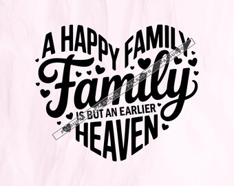 Happy Family Heaven SVG | Love & Care, Cricut, Silhouette (Digital Download)