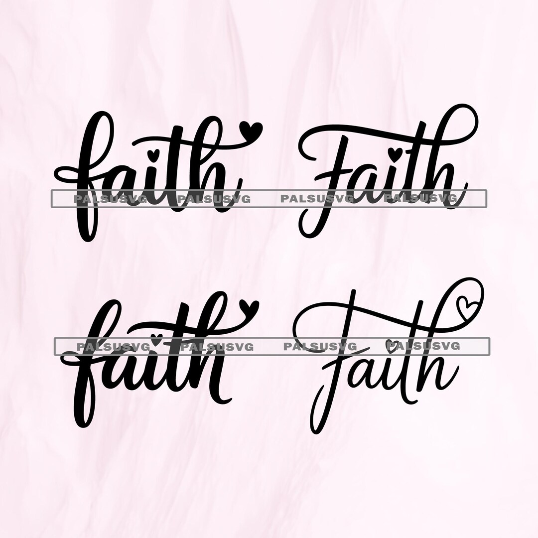 Faith SVG Bundle – 4x Religious Word Art Cut Files (digital Download ...