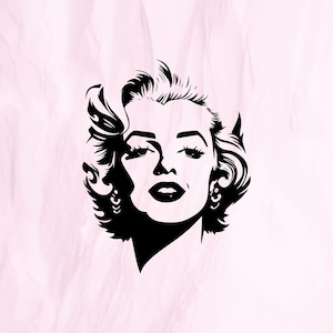 Marilyn Monroe silhouette, Marilyn Monroe SVG, Marilyn Monroe portarit, Marilyn Monroe cut file, Marilyn Monroe Cricut - Instant Download