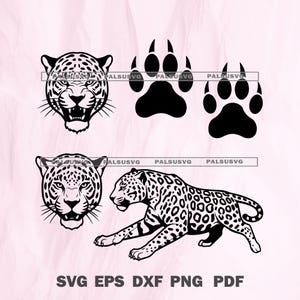Jaguar Design Cut Files for Cricut & Silhouette | SVG, EPS, Dxf, PNG | Instant Download