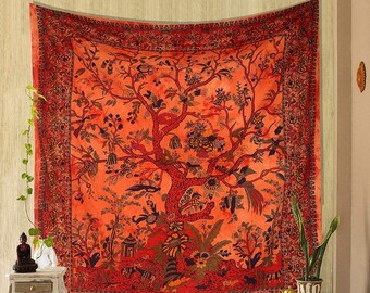 Hippie Mandala Tapiz Ropa De Cama Doble Floral Ombre Colgante De pared Hippie Algodón