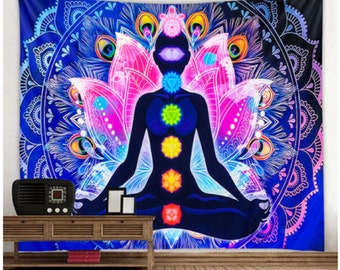 OERJU 29.5x29.5 Inch Indian Meditation Tapestry Poster Reiki Spiritual Healing Inner Peace Yoga Studio Room Decoration Psychedelic Mandala Floral Pattern Wall Hanging Hall Decor OERJU 29.5x29.5 Inch Indian Meditation Tapestry Poster Reiki Spiritual Healing Inner Peace Yoga Studio Room Decoration Psychedelic Mandala Floral Pattern Wall Hanging Hall Decor