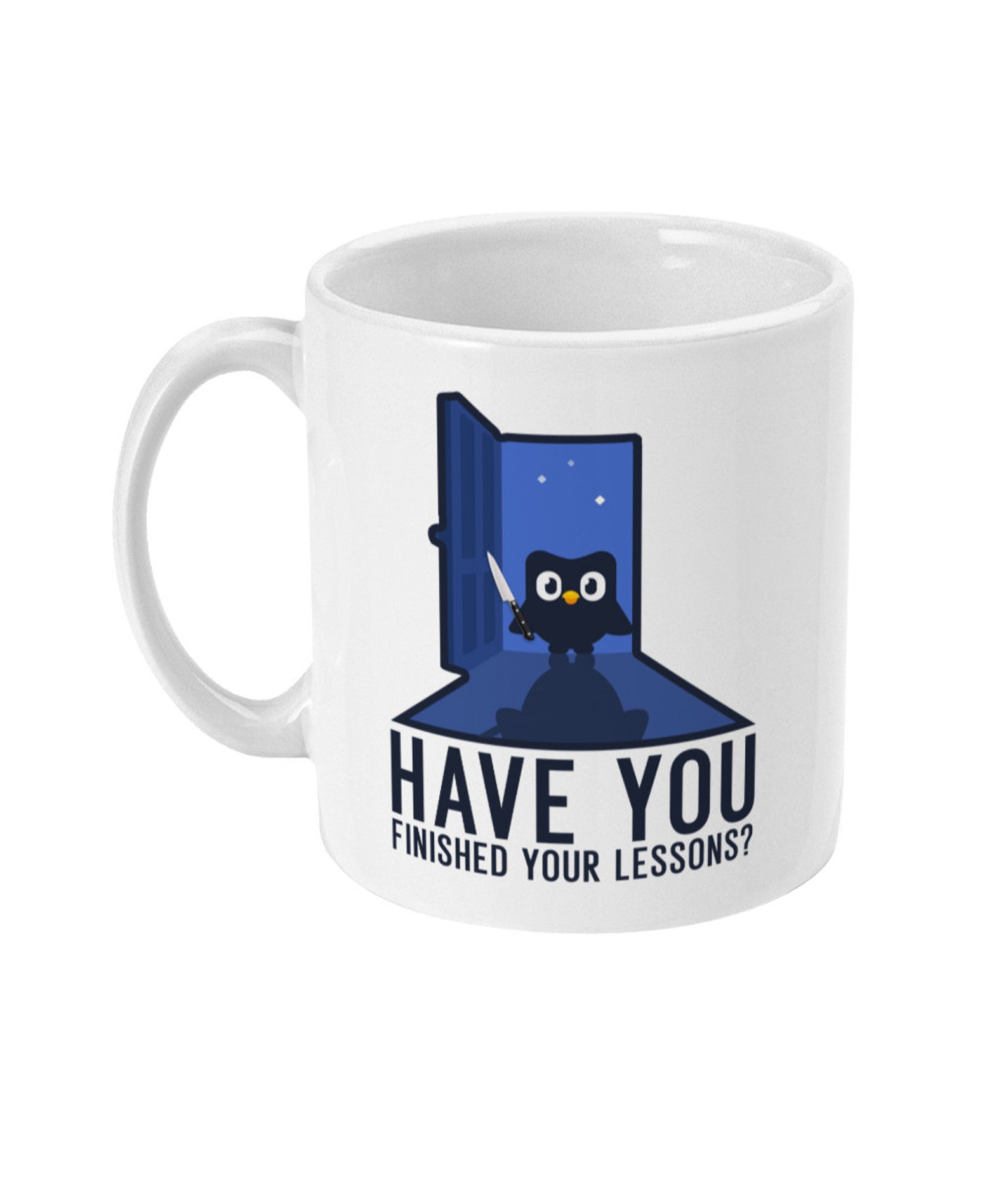 Duolingo Owl Mug Funny Mug Have You Finished Your Lessons Etsy UK
