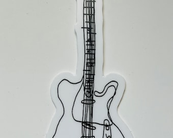 Guitar Sticker, Guitar Doodle