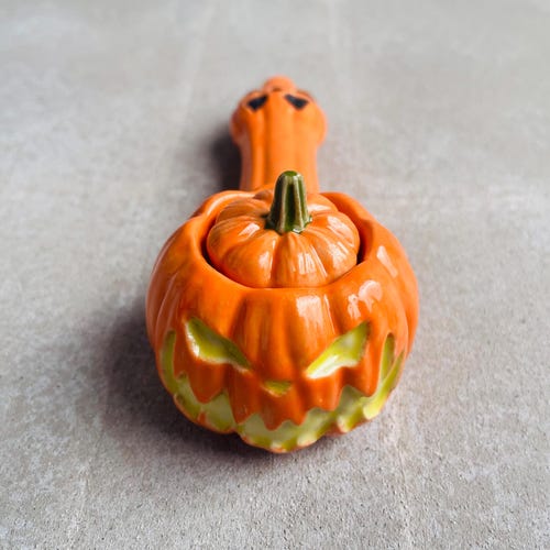 Ceramic Pipe, Pumpkin Pipe, Halloween