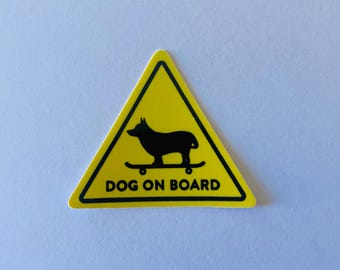 Dog on Board Stickers, Funny Stickers