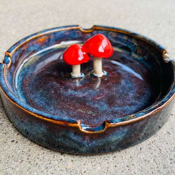 Ceramic Ashtrays, Mushroom Ashtrays, Handmade Pottery