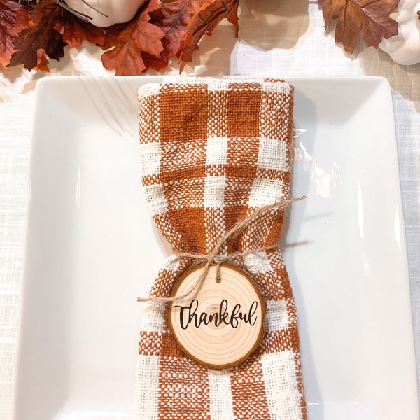 wood napkin rings sets, wood slice napkin rings, Thanksgiving napkin rings, Thanksgiving table decor, Thanksgiving place card