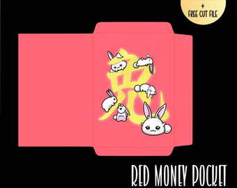 PRINTABLE - Money Red Pocket (For weddings, birthdays, asian events etc.)