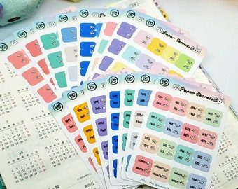Mini Hobonichi Tabs - monthly and blank versions available  (For ECLP, Hobonichi, Printpression, Happy Planners, Bulletjournal etc.)