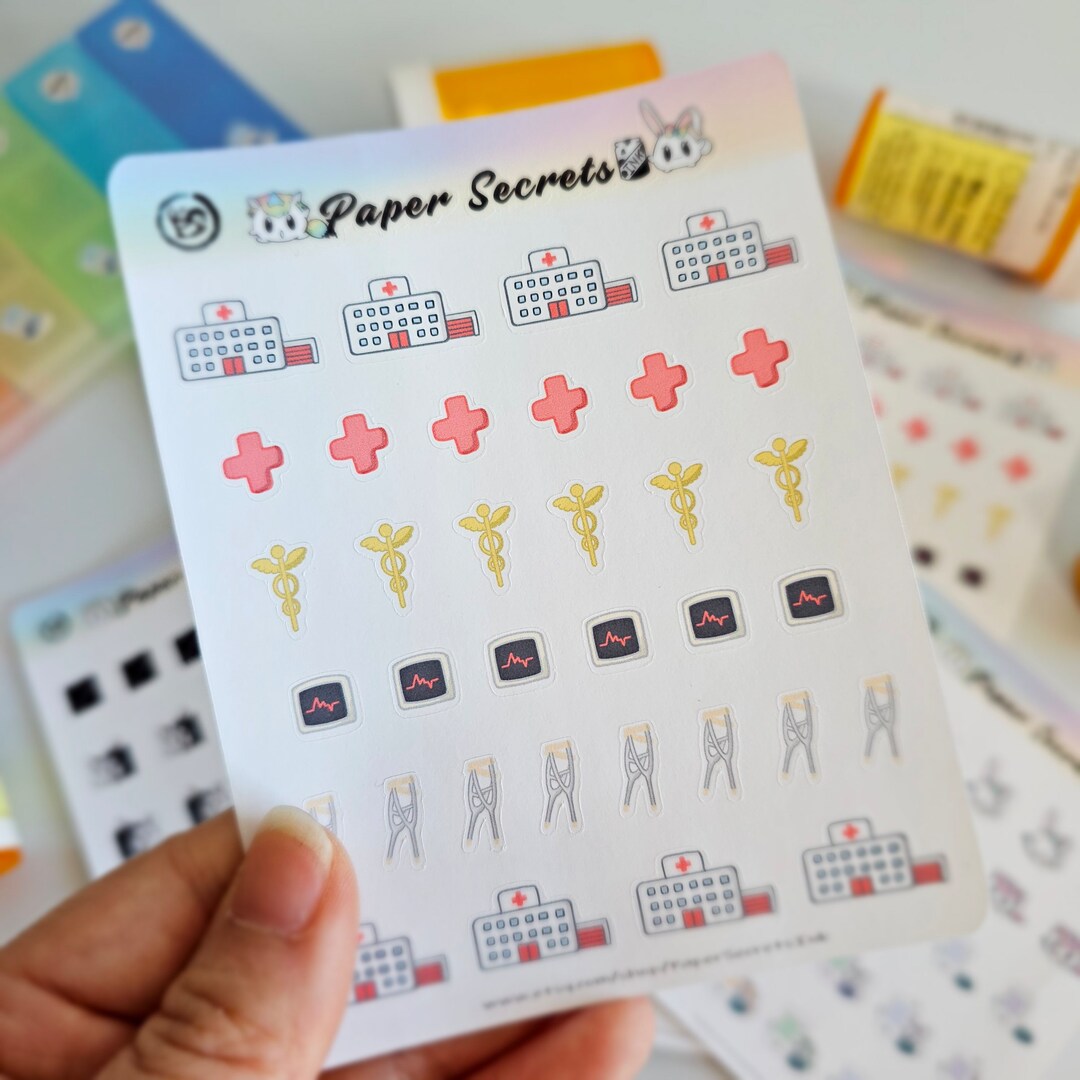 Hospital / Emergency Decorative Planner Stickers for ECLP, Hobonichi ...