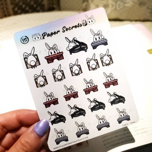 Piano Bunni Planner Stickers image 1