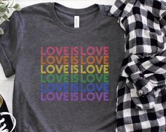 Love is Love Shirt, Love is Love Shirt Women,Love is Love Shirt Men,Love is Love Shirt Plus Size,Love is Love Shirt Kids,Rainbow Shirt Retro