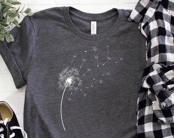 Make a Wish T Shirt Womens Flower Graphic Tee Tops Summer Cute Short Sleeve Shirt