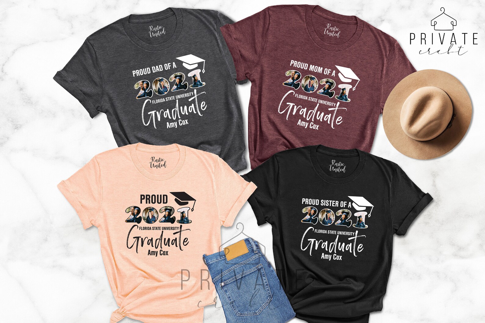 Family of Graduate ShirtsPersonalized Photo Shirt2021 Etsy