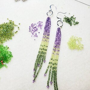Sparkle Fringe shoulder duster earrings