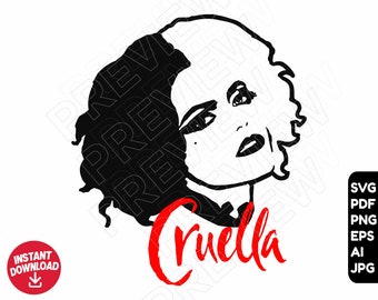 Free Free 281 Disney Villains Svg Cruella Deville Svg SVG PNG EPS DXF File