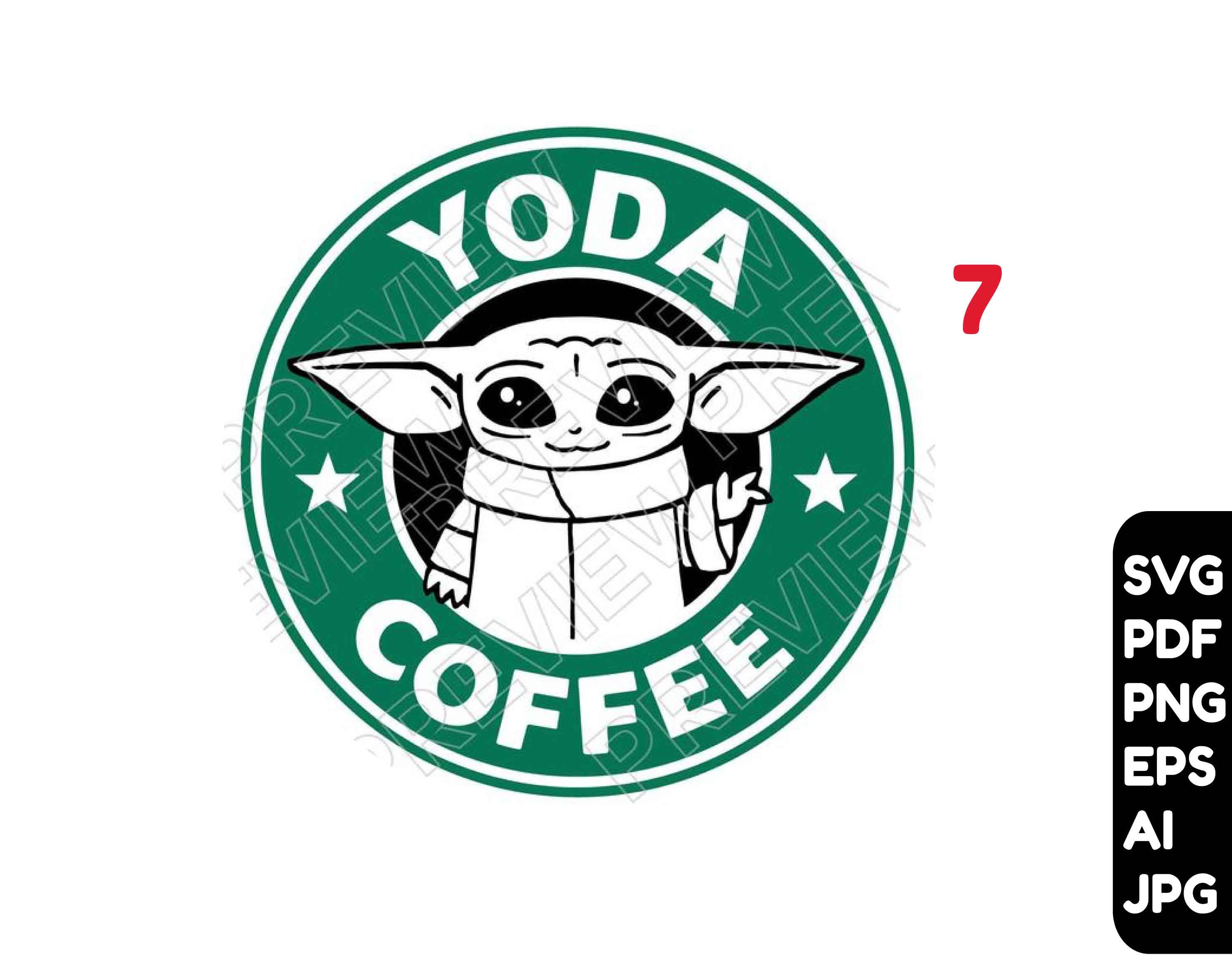 Download Baby Yoda SVG BUNDLE 7 vector cut files Baby Yoda cliparts ...
