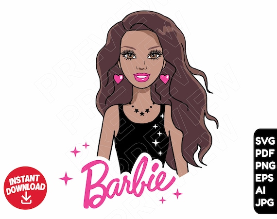 Barbie svg Barbie Puppe Schneidedatei layered by color Etsy.