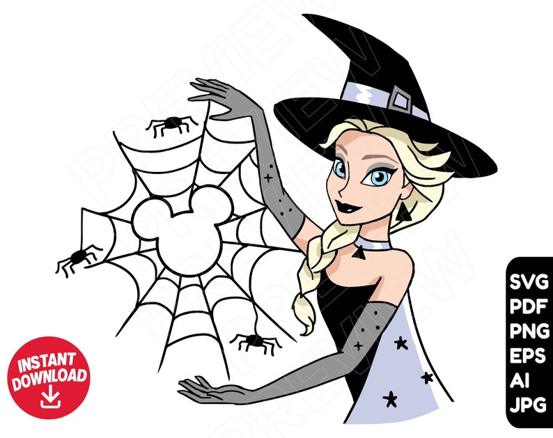 Disney Halloween SVG Frozen svg Elsa Disney princess cut ...