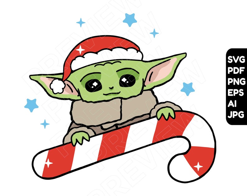Download Baby Yoda SVG Christmas svg Star Wars the Mandalorian the ...