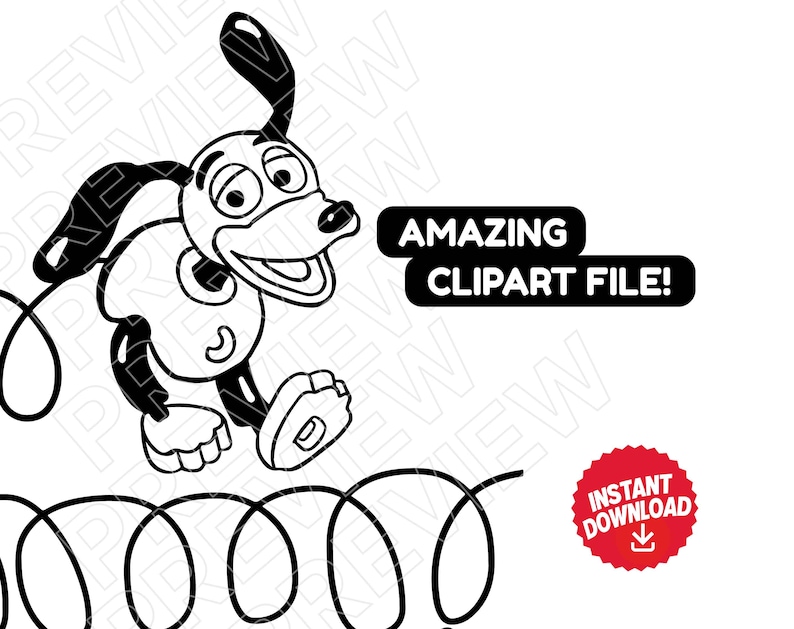 Download Toy Story SVG vector cut file clipart Slinky Dog SVG Toy ...
