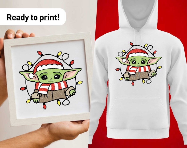 Download Baby Yoda SVG Christmas png cut file layered by color Star ...
