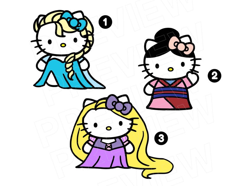 Download Hello Kitty SVG BUNDLE Disney Princess svg Cut files ...