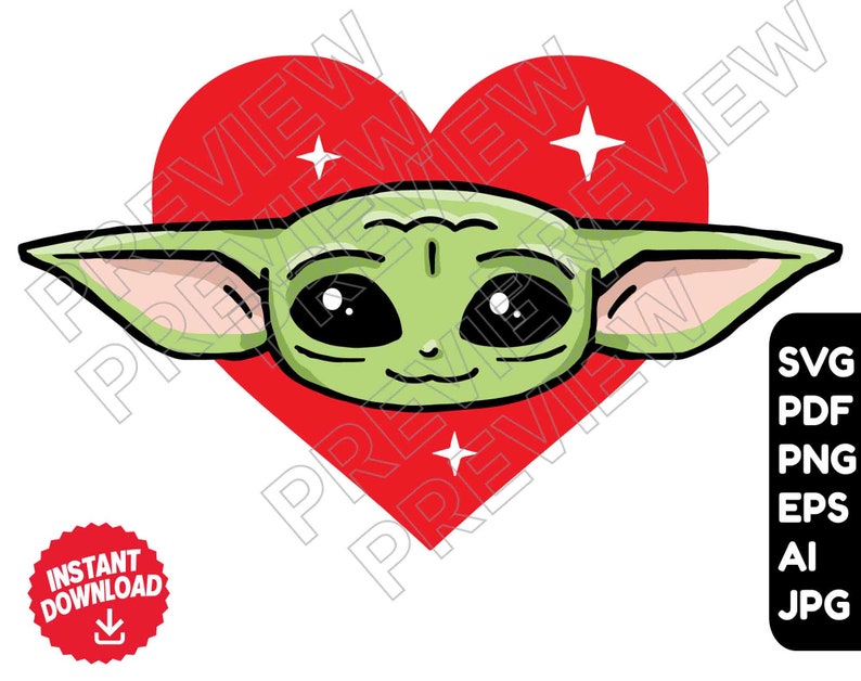 Baby Yoda Svg Vector File Star Wars Svg Clipart Svg Png Etsy