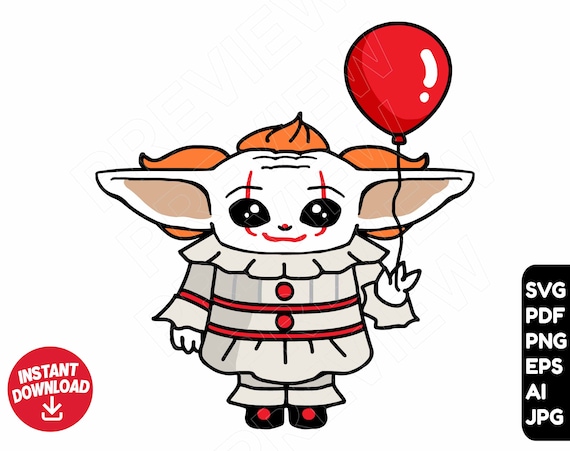 Download Baby Yoda SVG Pennywise svg cut file layered by color | Etsy